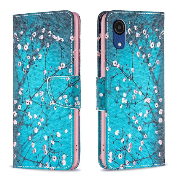 Wonderland Samsung Galaxy A03 Core flip etui - Blommeblomst Blue