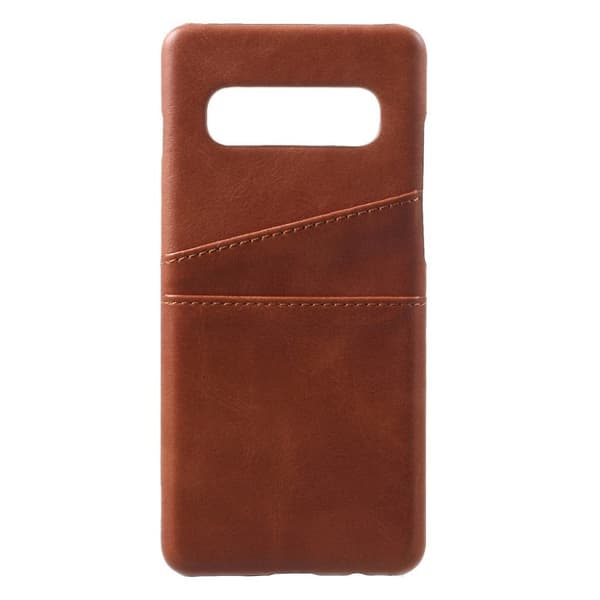 Samsung Galaxy s10 Plus Skinnetui Med Kortlommer - Mokka Brown