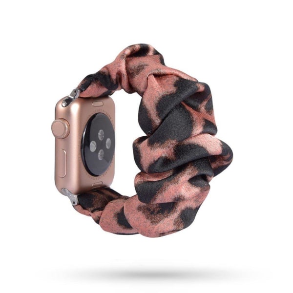 Apple Watch Series 5 40mm cool stof Mønster urrem - Lysebrun og Sorte Prikker Brown