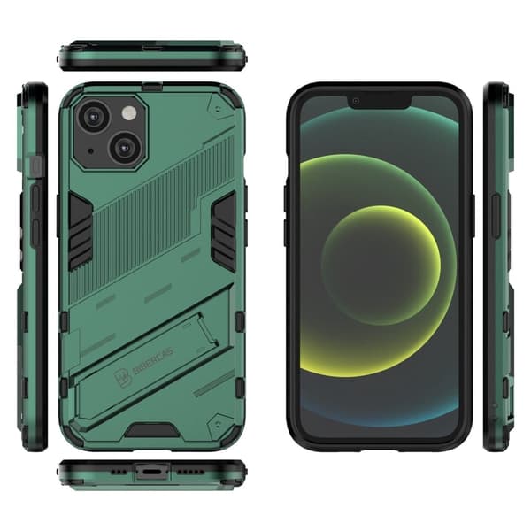 Shockproof Hybrid Suojakuori With A Modern Touch For iPhone 14 - Vihreä Green