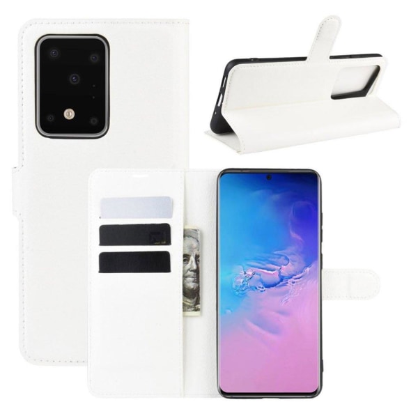 Classic Samsung Galaxy S20 Ultra flip kuoret - Valkoinen White
