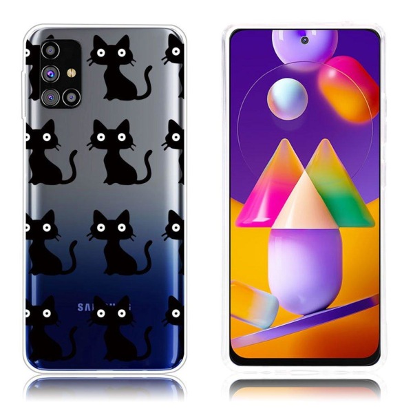 Deco Samsung Galaxy M31s skal - Katt Svart