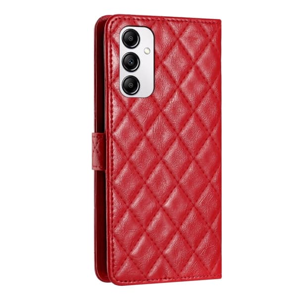Funktionelt Samsung Galaxy A14 5G rombe etui med pung Red