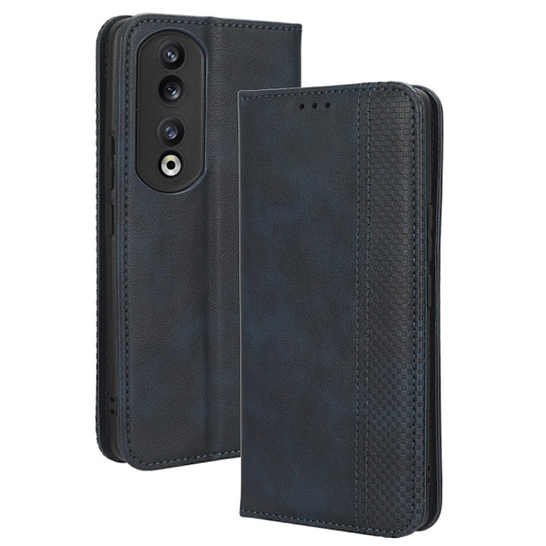 Bofink Vintage Honor 90 Pro Læder Etui - Blå Blue