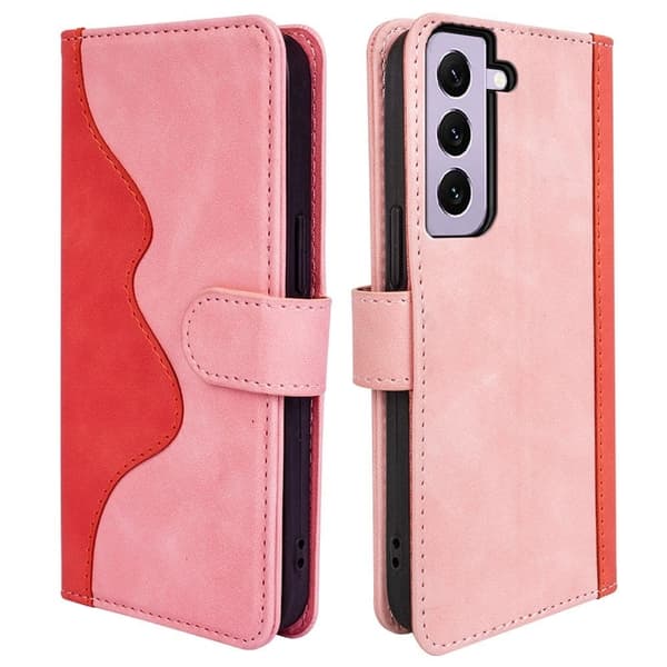Tofarget lærdeksel for Samsung Galaxy S23 - Rosa Pink