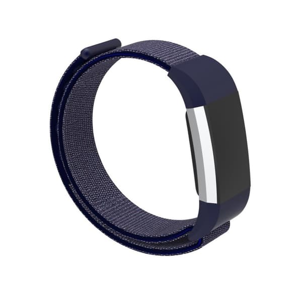 Fitbit Charge 2 erstatnings urrem i nylon med velkro lukkefunktion - Lilla Purple