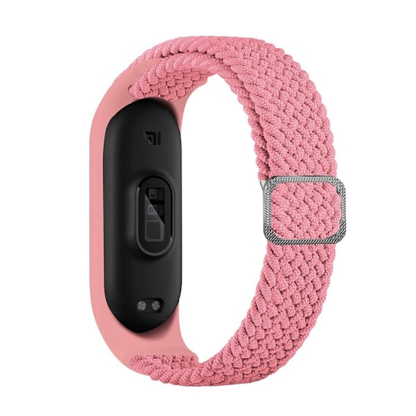 Xiaomi Mi Band 7 / 6 / 5 klockarmband i elastisk nylon - Rosa Rosa