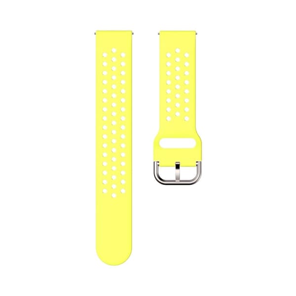 20mm universaali hengittävä silikoninen kellohihna - Keltainen Yellow