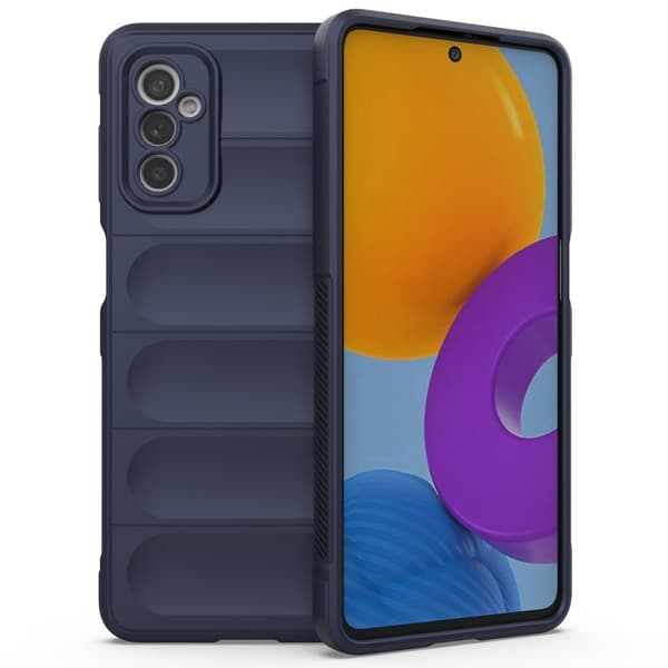 Mjukt greppformat Samsung Galaxy M52 5G skal - Blå Blå