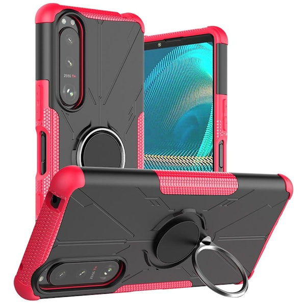 Kickstand-skydd med magnetisk platta för Sony Xperia 5 III - Ros Rosa