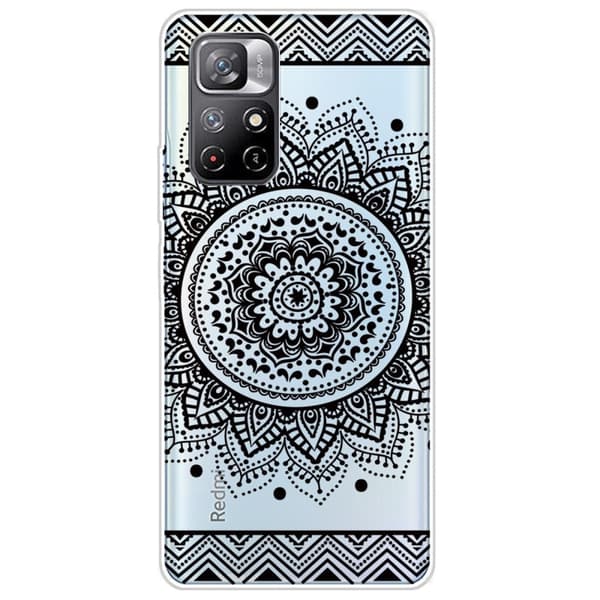 Deco Xiaomi Redmi Note 11T 5G / Xiaomi Redmi Note 11S 5G skal - Mandala Blomma Svart