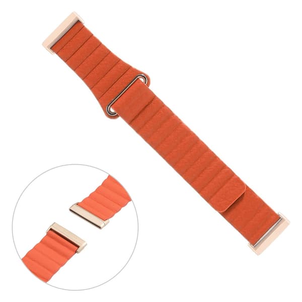 Fitbit Versa 3 aito nahkakellon ranneke - Oranssi Orange