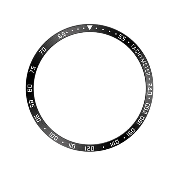Samsung Galaxy Watch7 44mm klockring metallring för urtavla självhäftande ramring - Stil E / Svart Svart