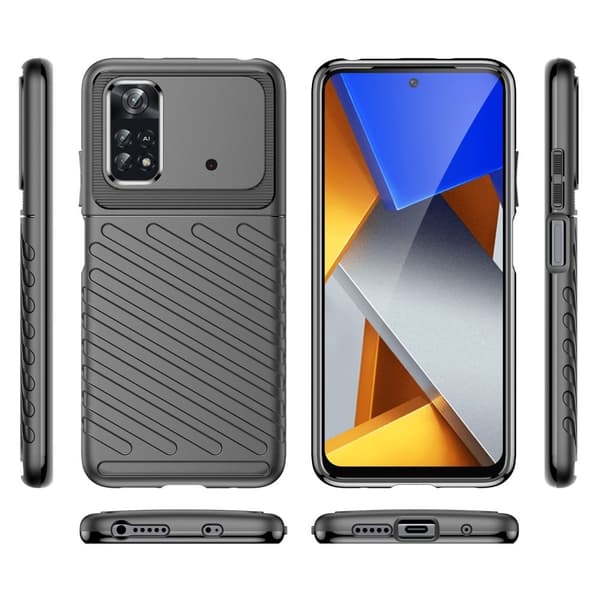 Thunder Xiaomi Poco M4 Pro deksel - Svart Black
