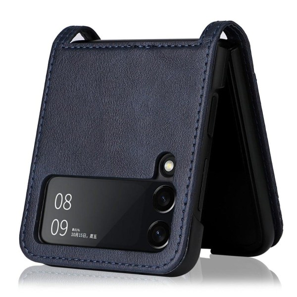 Bofink Vintage Samsung Galaxy Z Flip3 5G Læder Etui - Blå Blue