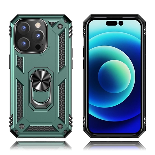 Bofink Combat iPhone 14 Pro Suojakotelo - Mustanvihreä Green