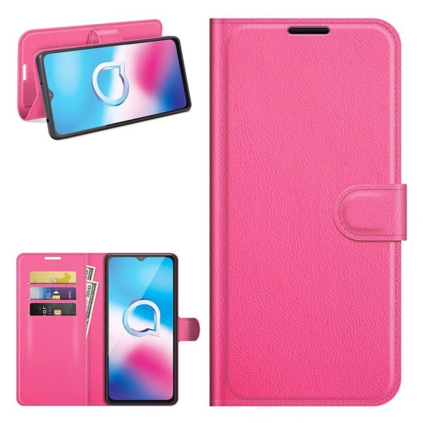 Classic Alcatel 3L (2021) / Alcatel 1S (2020) flip kuoret - Ruusu Pink