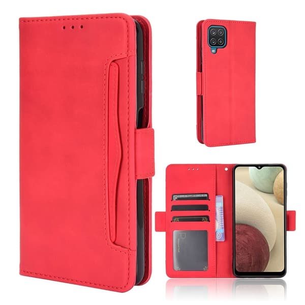 Moderne Samsung Galaxy M32 læderetui med pung - Rød Red
