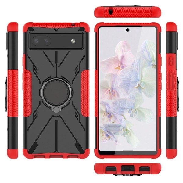 Kickstand cover with magnetic sheet for Google Pixel 6a - Red Röd