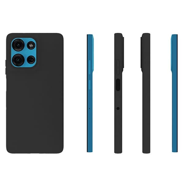 Mykt og matt deksel for Motorola Moto G75 - Transparent Black