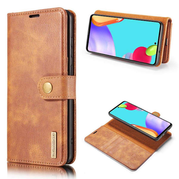 DG.MING Samsung Galaxy A52 5G 2-in-1 lompakkokotelo - Ruskea Brown
