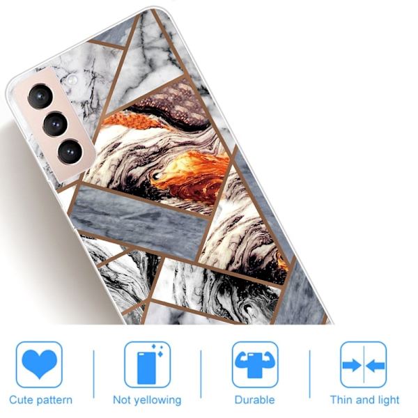 Marble design Samsung Galaxy S22 Plus cover - Fragment Af Marmorfliser Multicolor