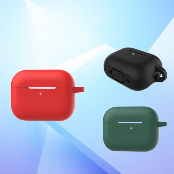 AirPods Pro 2 silicone case with ring buckle - Dark Green Green