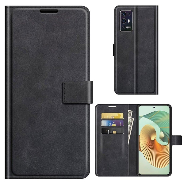 Wallet-style leather case for ZTE Axon 30 Pro 5G - Black Black