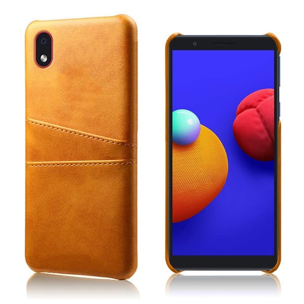 Dual Card Etui Samsung Galaxy M01 Core - Brun Brown