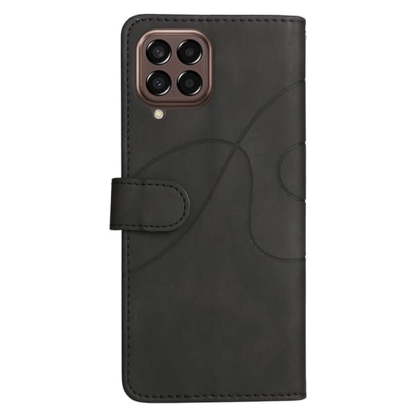 Teksturoitu nahkakotelo hihnalla Samsung Galaxy M33 5G - Musta Black