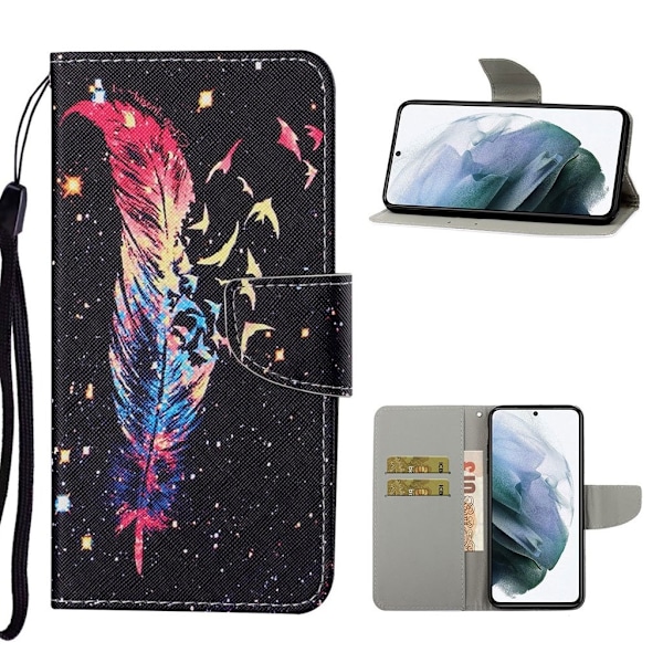Wonderland Samsung Galaxy S21 FE Flip etui - Fjer Black