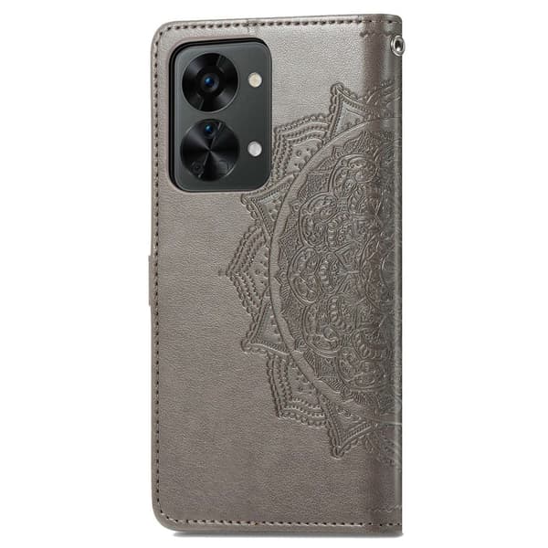 Mandala OnePlus Nord 2t Flippetui - Grå Silver grey