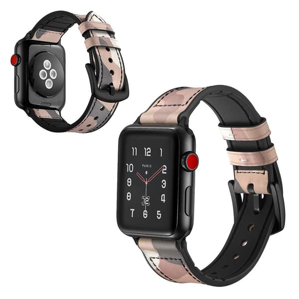 Apple Watch Series 5 44mm komfortabel ægte læder Urrem - Brun Brown