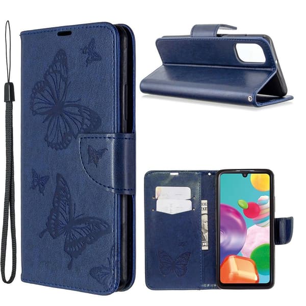 Butterfly Samsung Galaxy A41 veske - Blå Blue