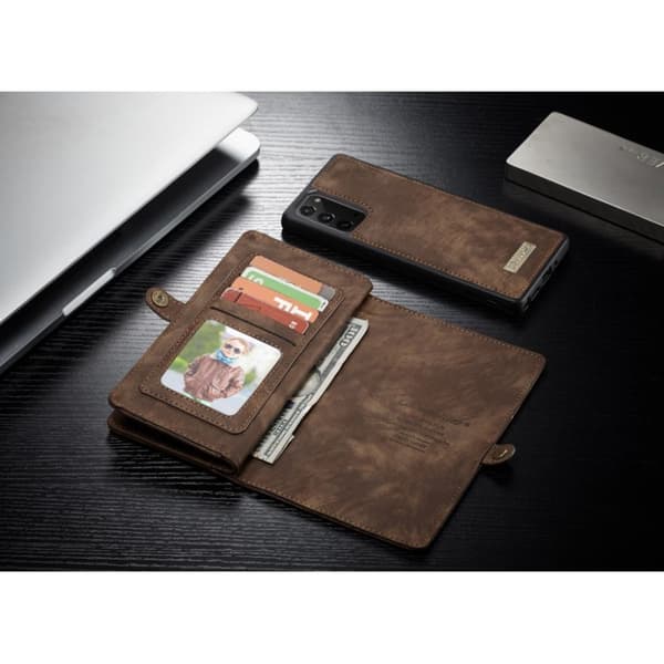 CaseMe Samsung Galaxy Note 20 Lommebok med Glidelås - Brun Brown