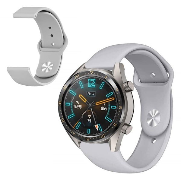 Huawei Watch GT 2 46mm silikoneurrem - Grå Silver grey