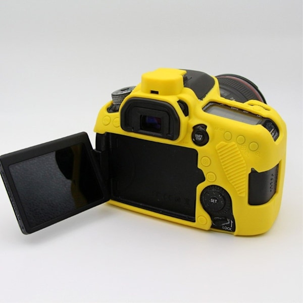 Canon EOS 80D blød silikone protecive etui - Gul Yellow