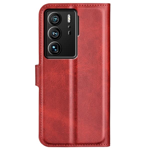 Lompakko Nahkakotelo For ZTE Axon 40 Ultra - Punainen Red
