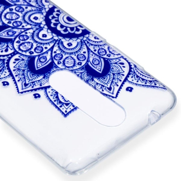 Nokia 5.1 mobilskal silikon tryckmönster - Blå lotus Blå