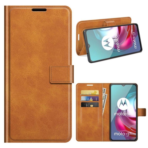 Wallet-style Læder Etui til Motorola Moto G30 / G10 - Gul Yellow