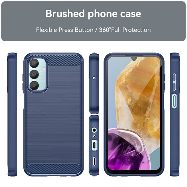 Carbon Flex Samsung Galaxy M15 kotelot - Sininen Blue