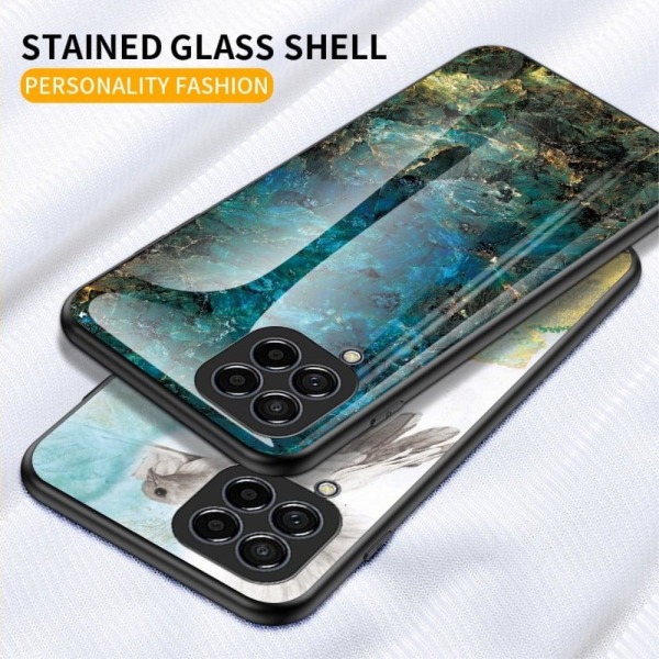 Fantasy Marble Samsung Galaxy M33 5G cover - Guld Sort Marmor Black