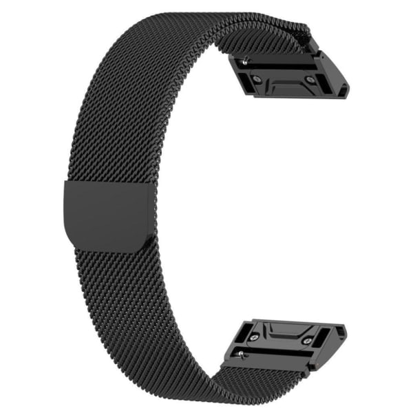 Garmin Fenix 5X erstatnings urrem i stainless stål 26mm - Sort Black