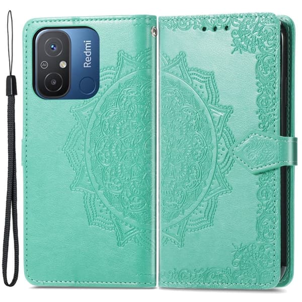 Mandala Xiaomi Redmi 12C / 11a Flip Fodral - Grön Grön