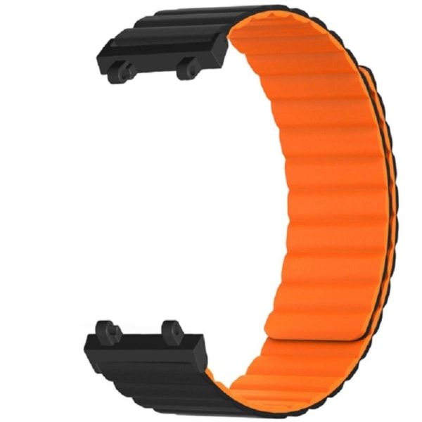 Amazfit T-Rex 2 klockarmband i silikon med dubbla färger - Svart / Orange Orange