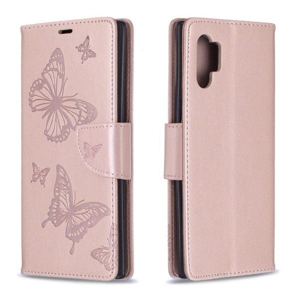 Butterfly Samsung Galaxy Note 10 Pro koetlot - Ruusukulta Pink