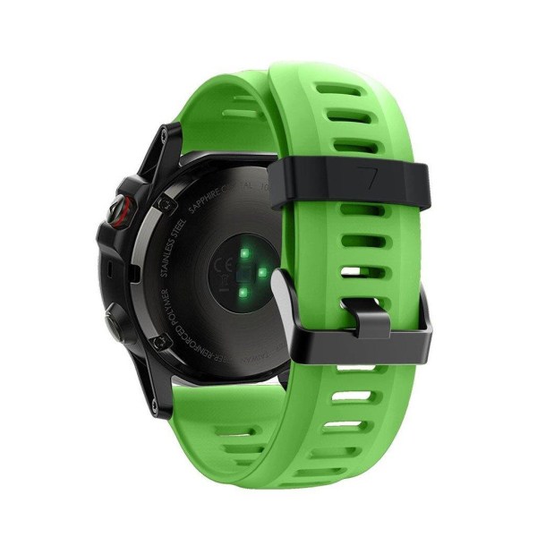 Garmin Fenix 5X / Fenix 3 silikoninen ranneke - Tummanvihreä Green