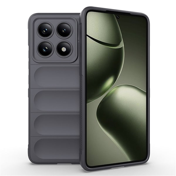 Blødt grebsformet Xiaomi 14T cover - Mørkegrå Silver grey