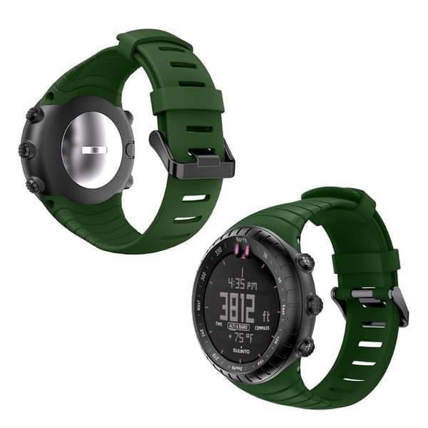 Suunto Core slitstarkt klockarmband i silikon - Militärgrön Grön