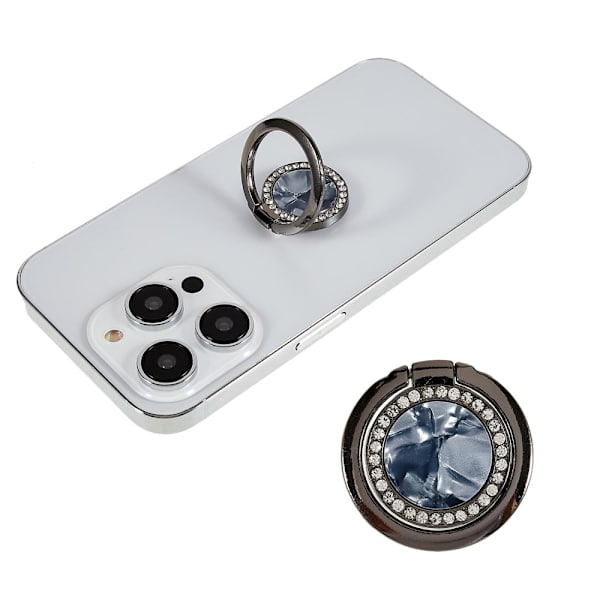 Bling rhinestone style smartphone ring holder - Sort Black
